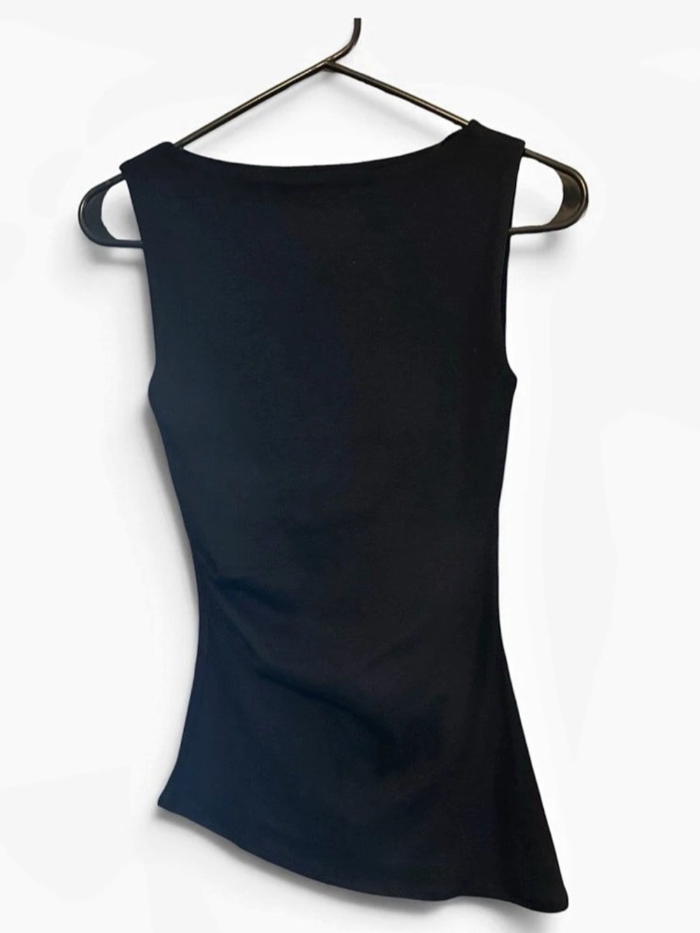 Zara - Black Sleeveless Top w/ Asymmetrical Hemline - NWT - Small